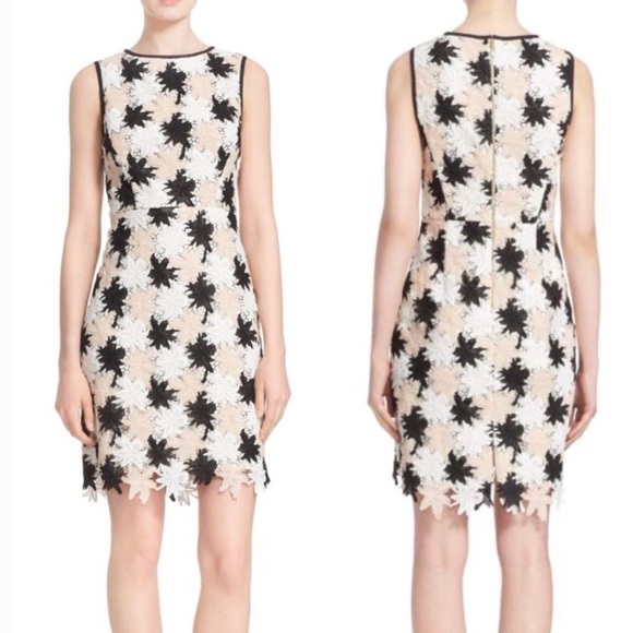 Kate Spade Tiger Lily Lace Sleeveless Sheath Dress in Breath of Fresh Air Sz 0 - Picture 1 of 11